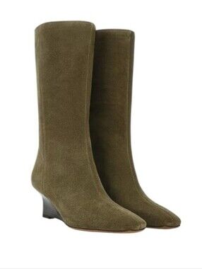 Vince Beverly Cypress Suede Wedge Boot Sz6